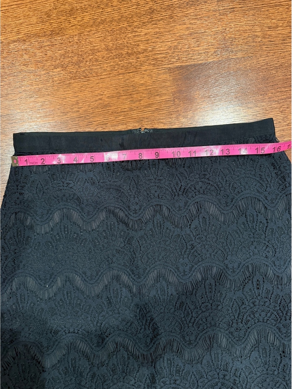 ELLE Black Lace Pencil Skirt Size 10 - Picture 5 of 8